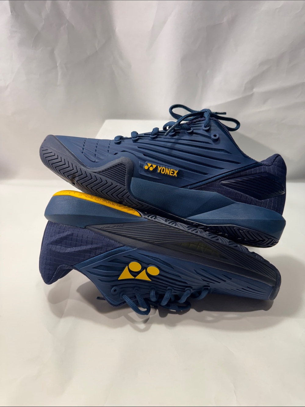 Yonex Tennis Shoes Men’s 8 Navy Blue Yellow Court Pickleball 26cm